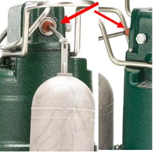 Pictured is the Best Zoeller Sump Pump for the basement: M63 with its viton boot which gives additional moisture protection where switch arm enteres the switch case.  